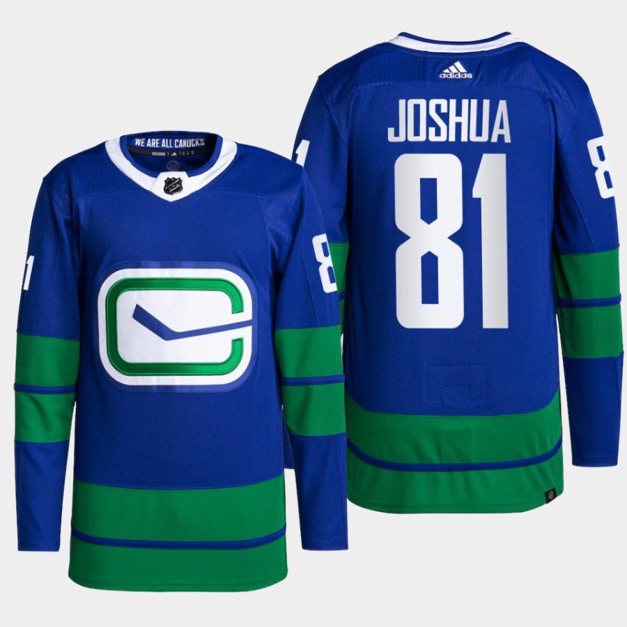 2022 dakota joshua canucks blue primegreen authentic alternate jersey