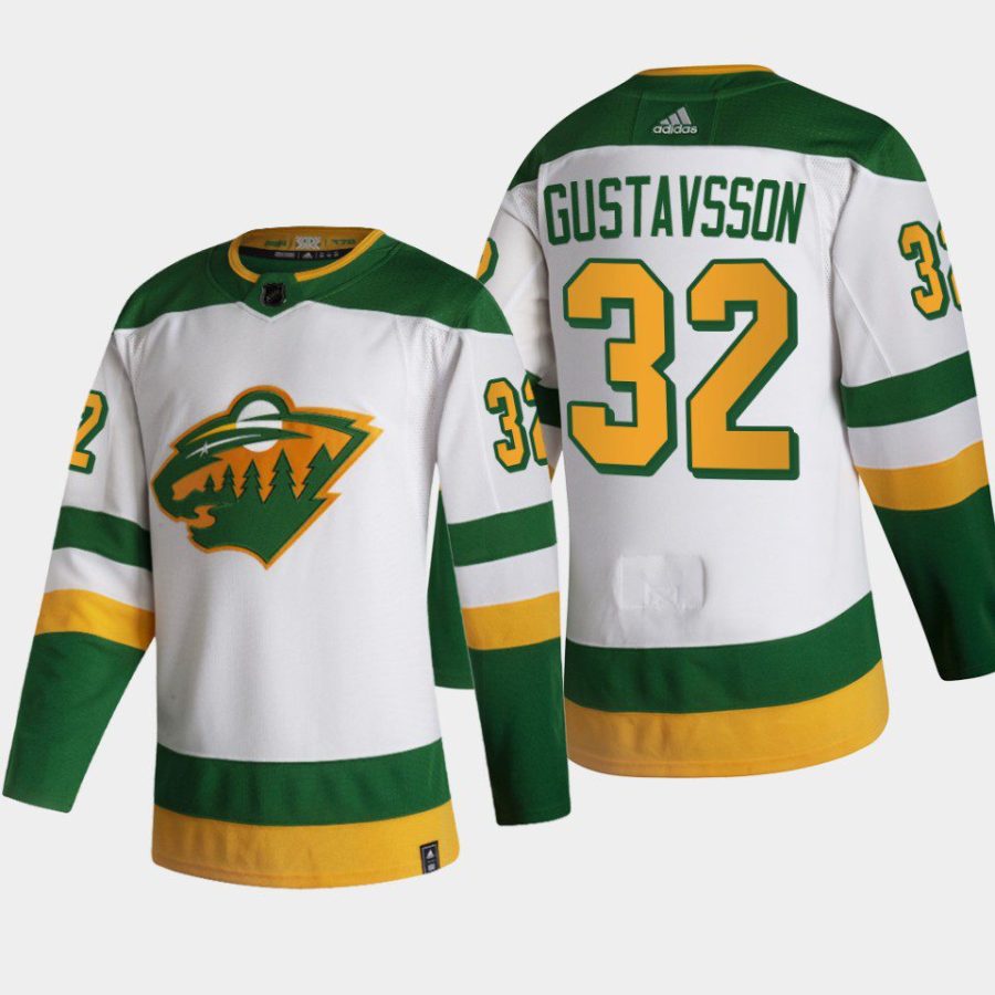 2022 filip gustavsson wild white reverse retro authentic jersey