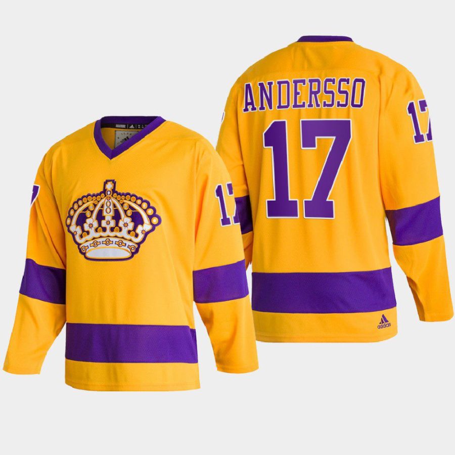 2022 lias andersson kings gold team classics throwback jersey