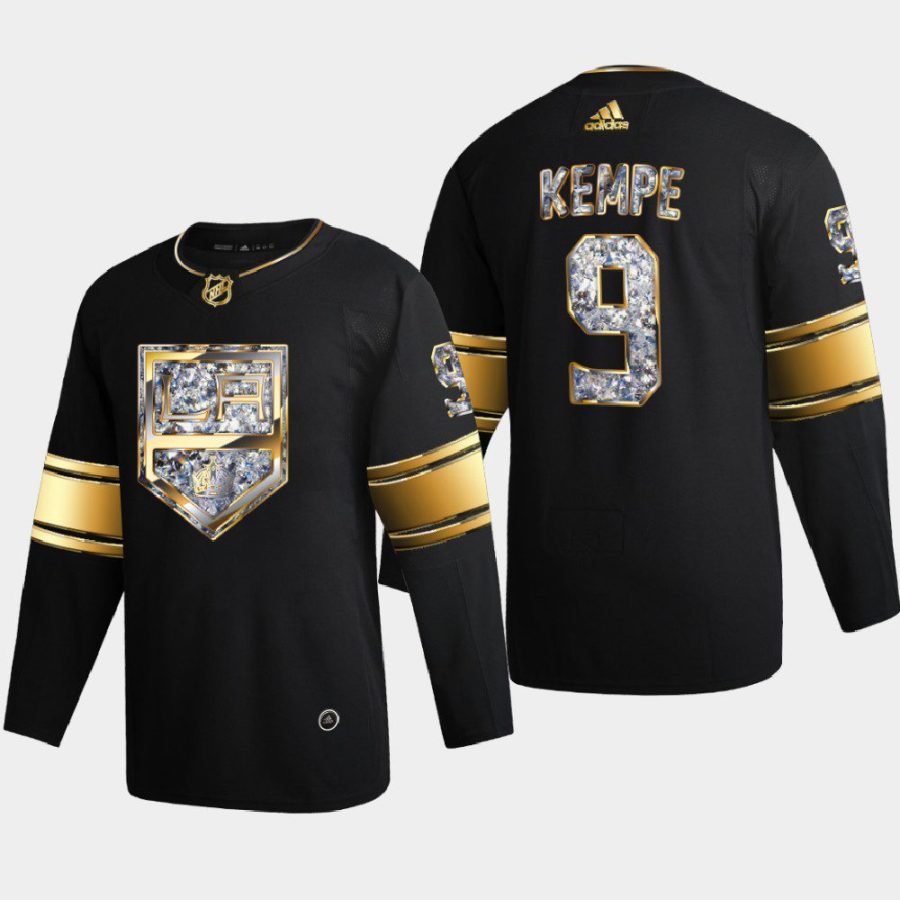 adrian kempe la kings black 2022 stanley cup playoffs diamond edition authentic jersey