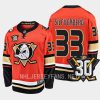 anaheim ducks jakob silfverberg 30th anniversary 2023 24 home jersey orange