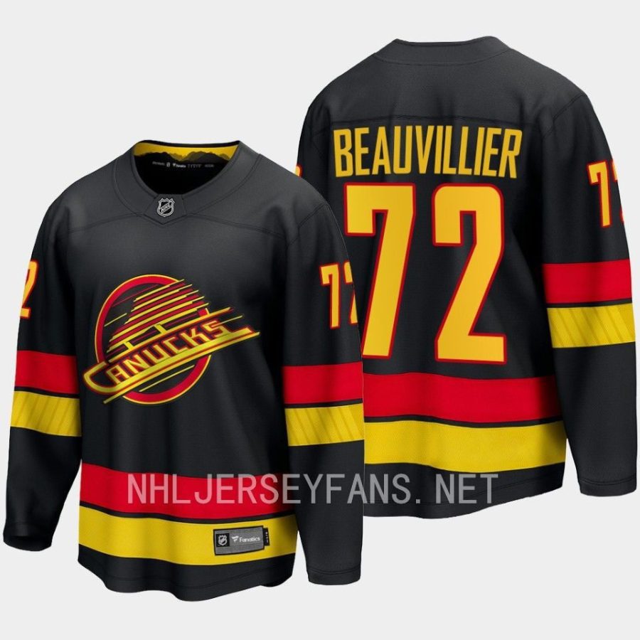 anthony beauvillier canucks black 2023 24alternate breakaway player jersey