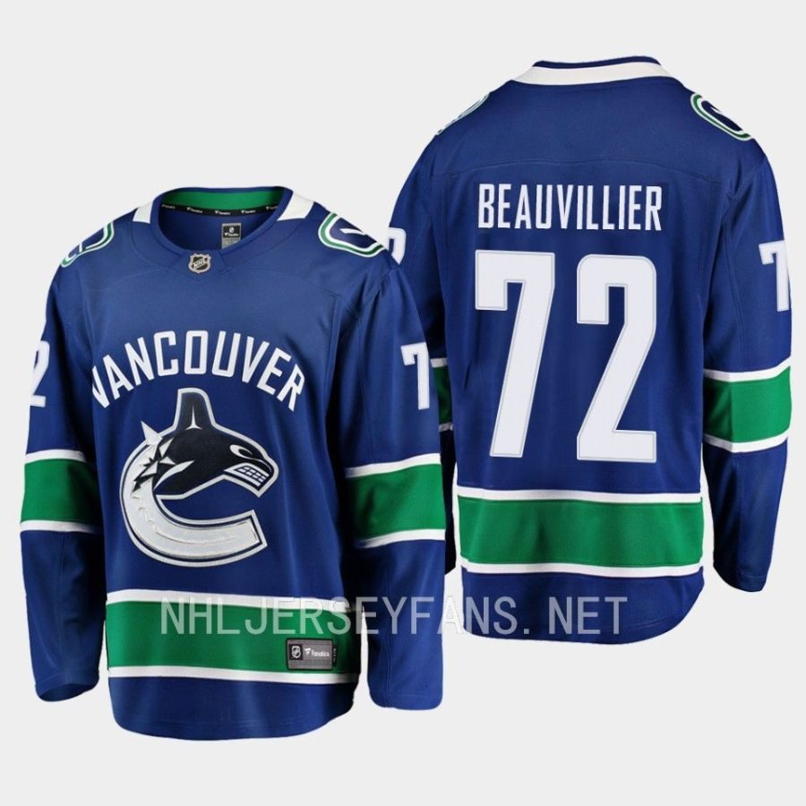 anthony beauvillier canucks blue home breakaway player jersey