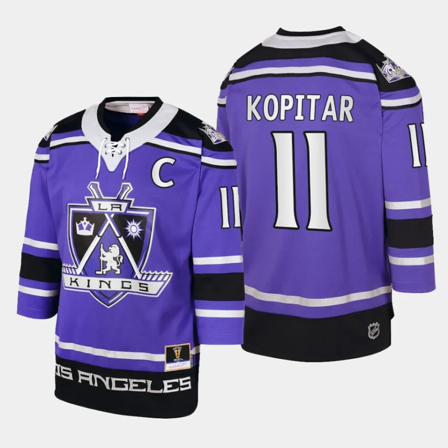 anze kopitar kings purple 2002 blue line player jersey