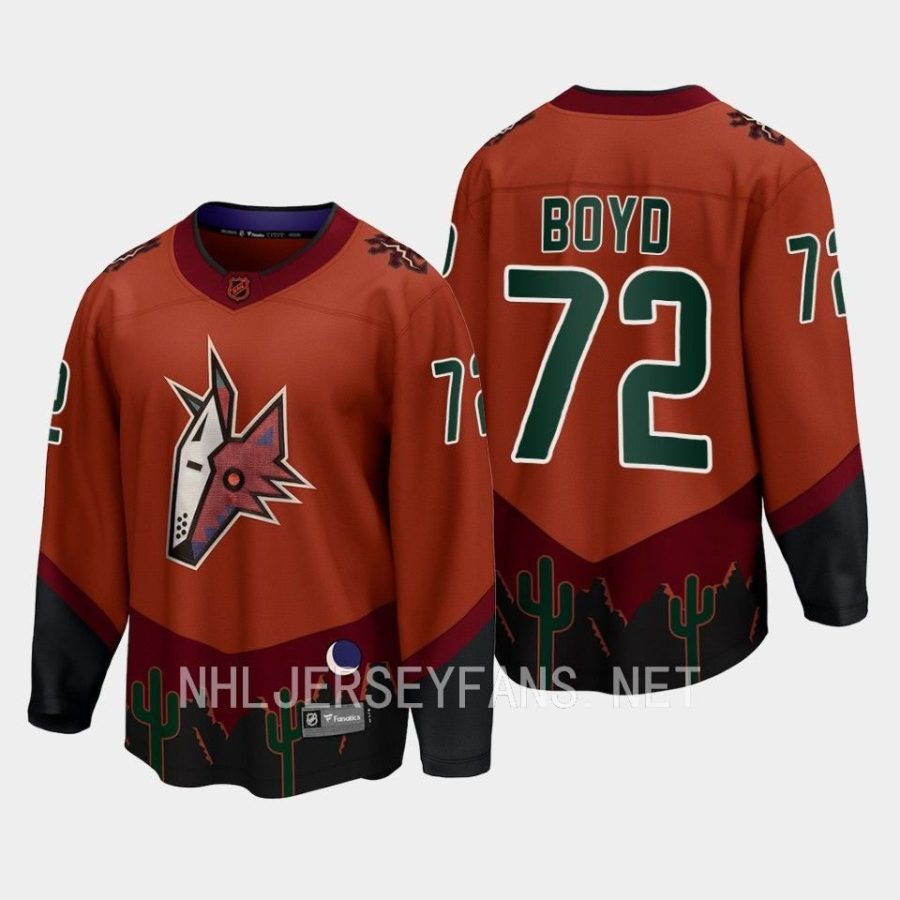 arizona coyotes travis boyd special edition 2.0 2022 breakaway player retro jersey orange