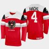 austria hockey dominic hackl 2022 iihf world championship away jersey red