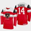 austria hockey kilian zundel 2022 iihf world championship away jersey red