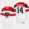 austria hockey kilian zundel 2022 iihf world championship home jersey white