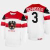 austria hockey peter schneider 2022 iihf world championship home jersey white