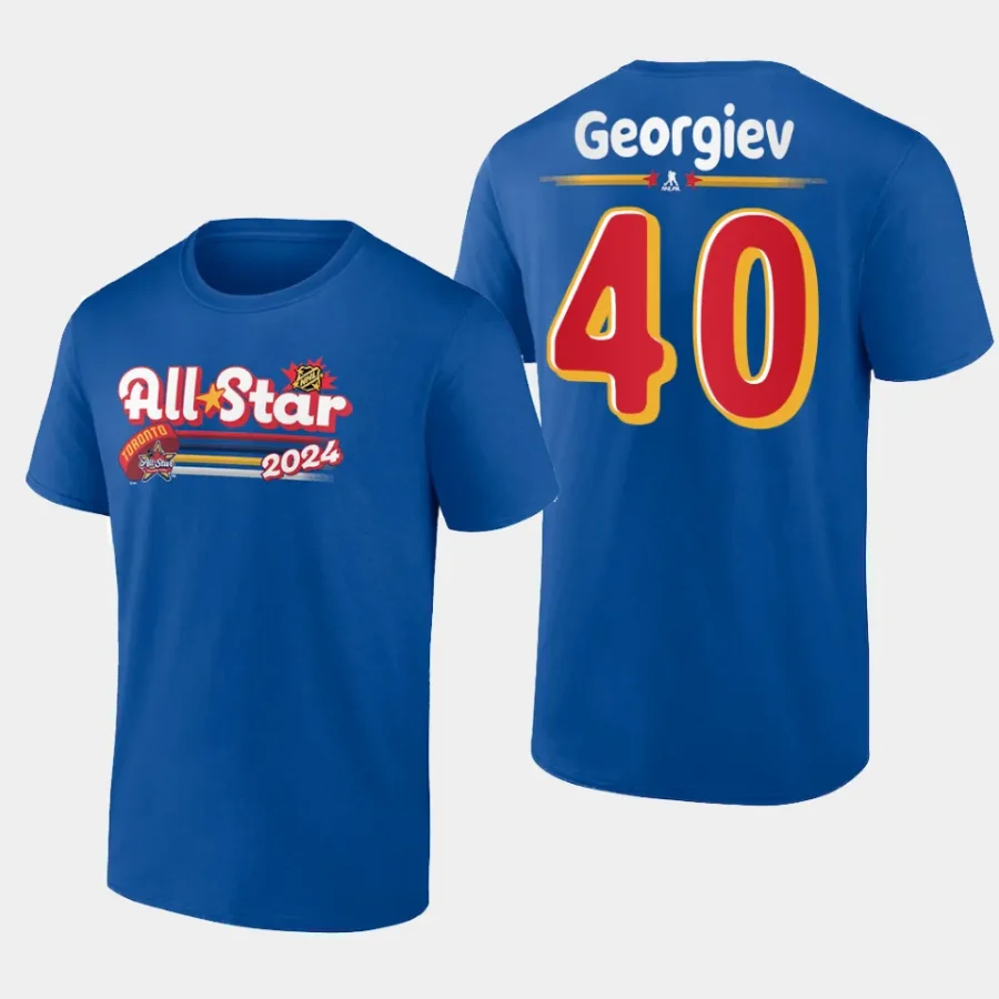 avalanche alexandar georgiev royal 2024 nhl all star name number t shirt