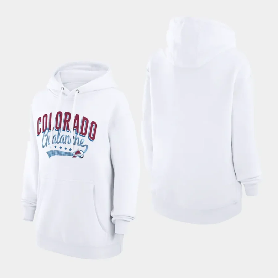 avalanche women white filigree logo pullover g iii 4her by carl banks hoodie