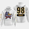 blackhawks connor bedard white 2024 nhl all star stars sleeves mitchell ness hoodie