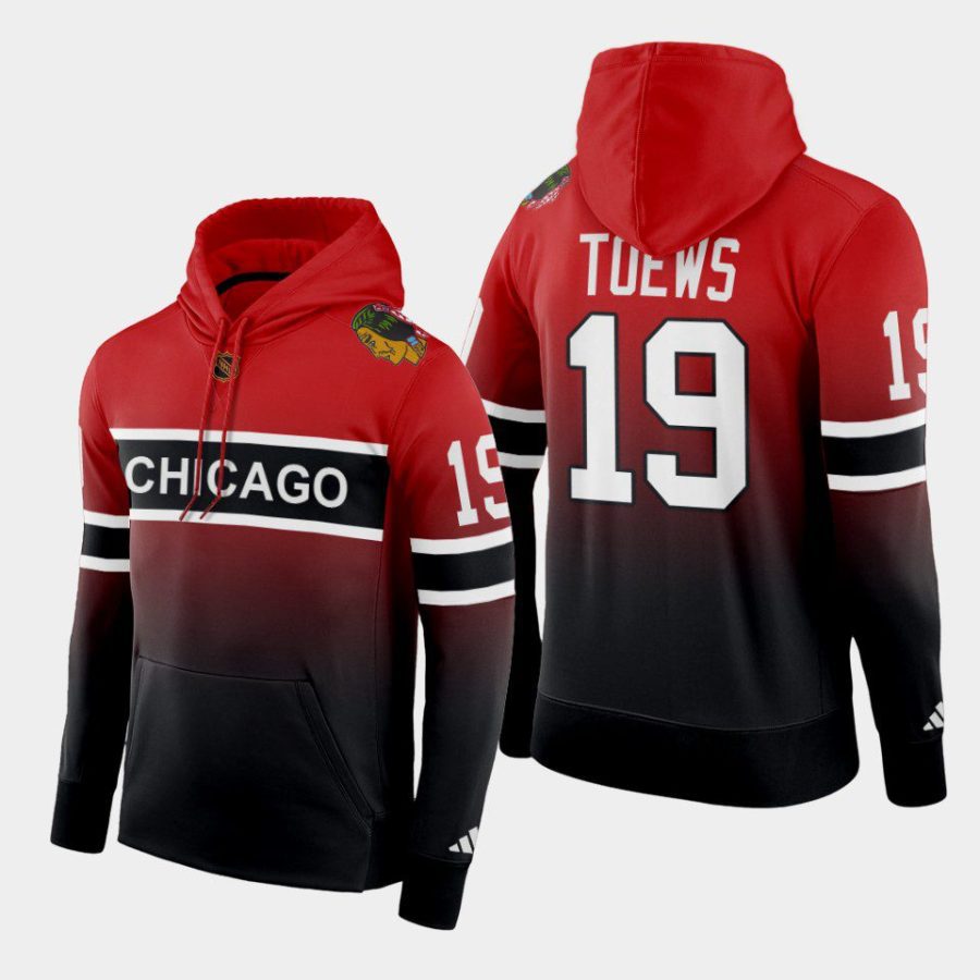 blackhawks jonathan toews red black reverse retro 2.0 special edition hoodie