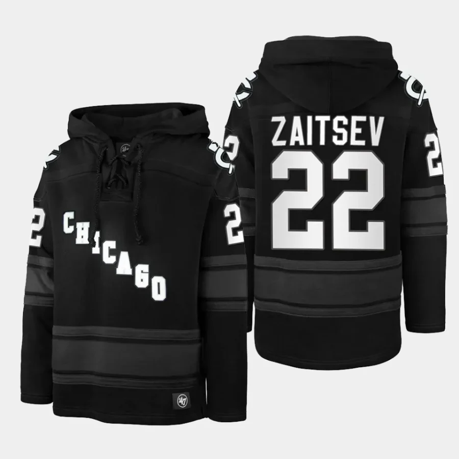 blackhawks nikita zaitsev anthracite stadium lights superior lacer hoodie