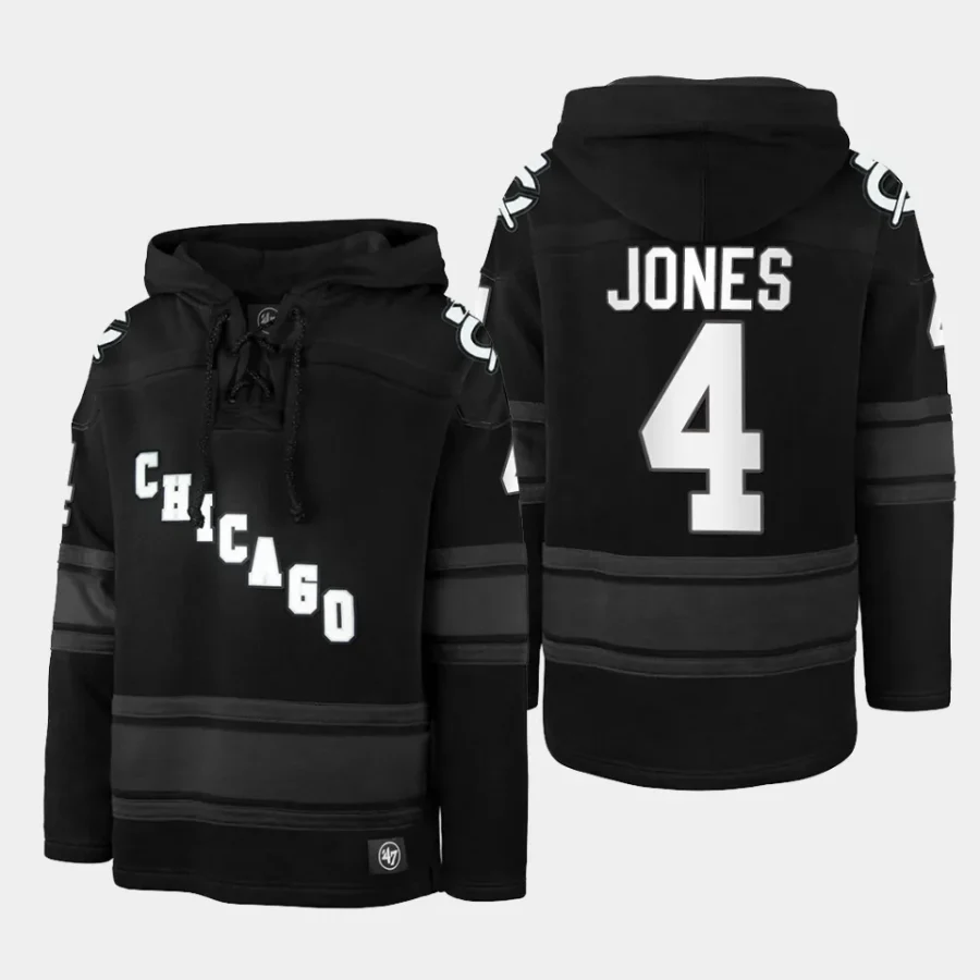 blackhawks seth jones anthracite stadium lights superior lacer hoodie