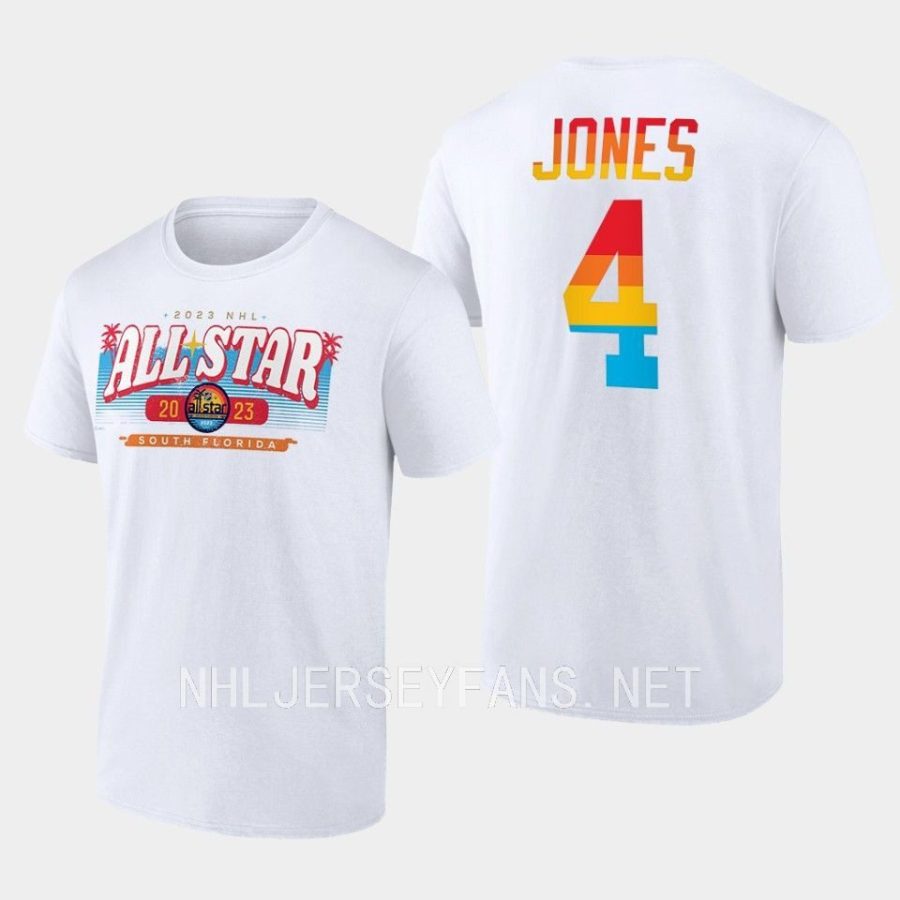 blackhawks seth jones white good vibes 2023 nhl all star t shirt