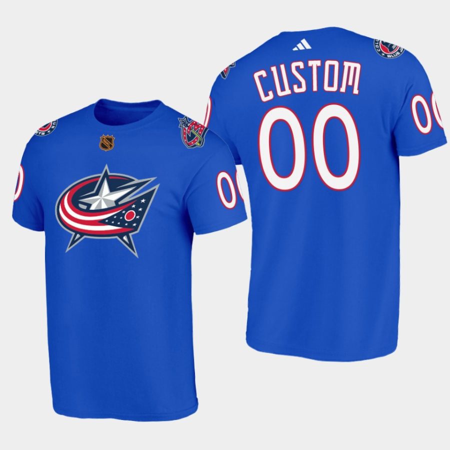 blue jackets custom blue reverse retro 2.0 special edition t shirt