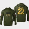 blue jackets jake bean olive 2022 salute to service levelwear hoodie