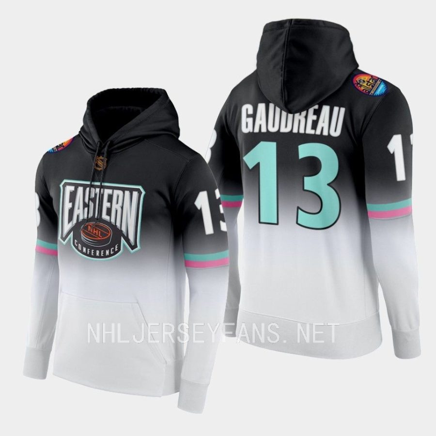 blue jackets johnny gaudreau black 2023 nhl all star color crash hoodie