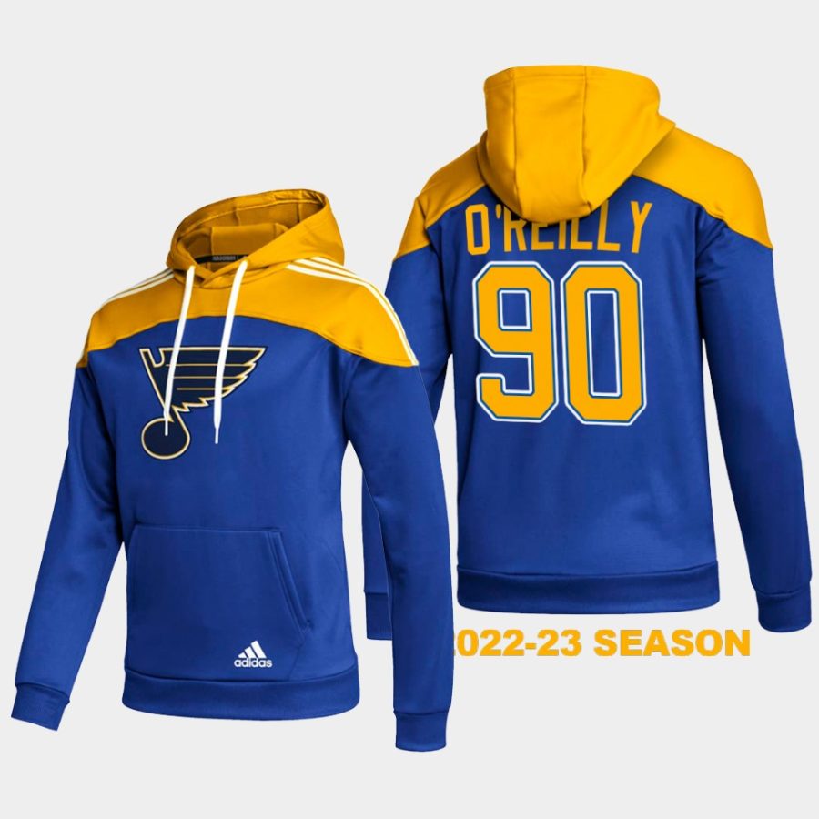 blues ryan oreilly blue 2022 23stylish aeroready pullover hoodie