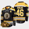 boston bruins david krejci 100th centennial 2023 24 home jersey black