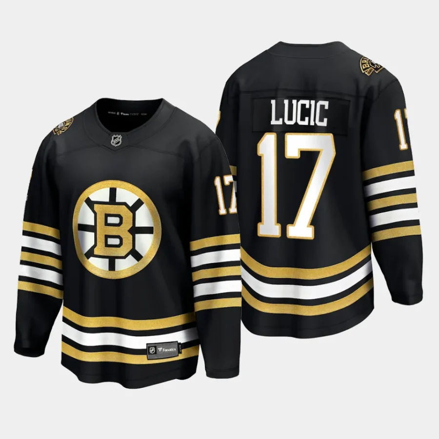 boston bruins milan lucic 100th anniversary 2023 24 premier jersey black