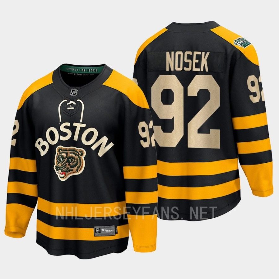 boston bruins tomas nosek 2023 winter classic breakaway jersey black