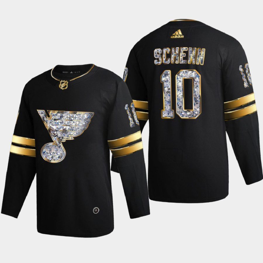 brayden schenn blues black 2022 stanley cup playoffs diamond edition authentic jersey