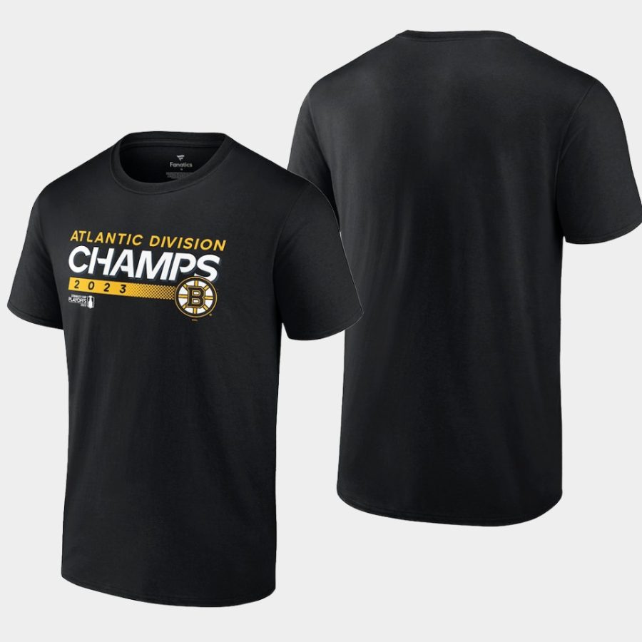 bruins black 2023 atlantic division champions t shirt