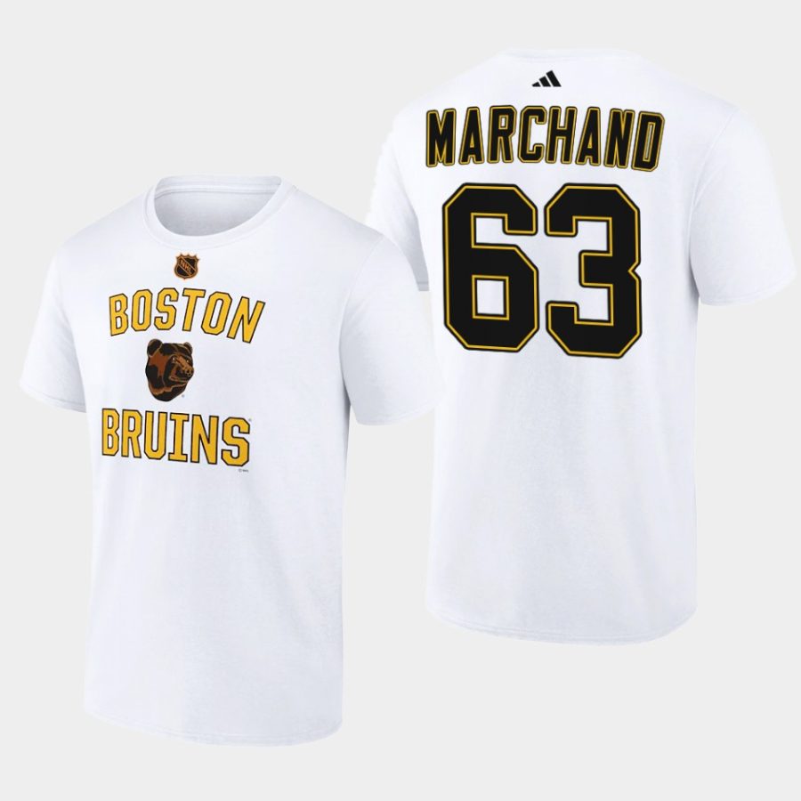 bruins brad marchand white wheelhouse reverse retro 2.0 t shirt