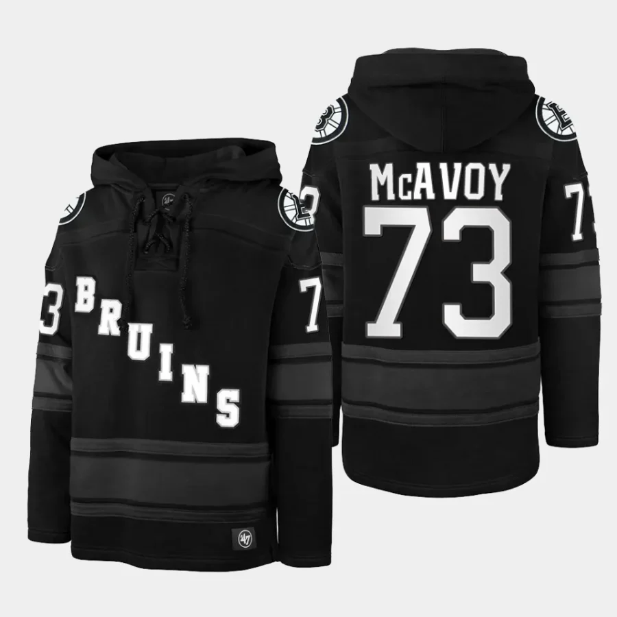 bruins charlie mcavoy anthracite stadium lights superior lacer hoodie