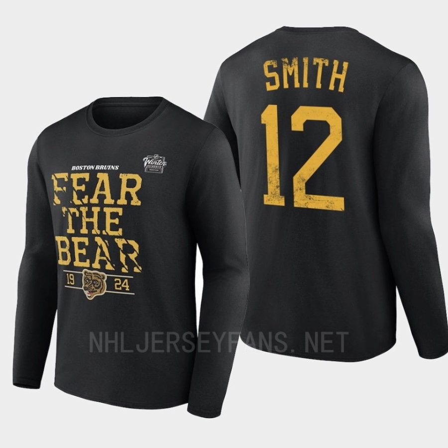 bruins craig smith black 2023 nhl winter classic long sleeve local t shirt