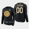 bruins custom black 2023 winter classic primary logo long sleeve t shirt