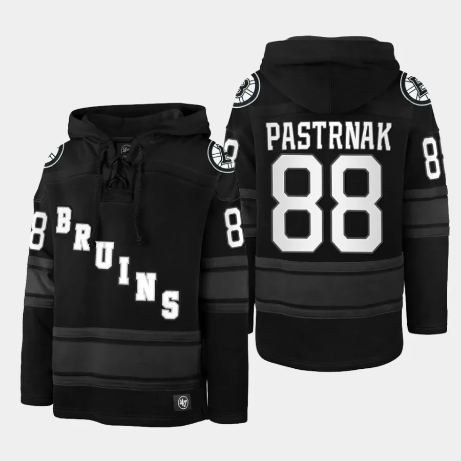 bruins david pastrnak anthracite stadium lights superior lacer hoodie