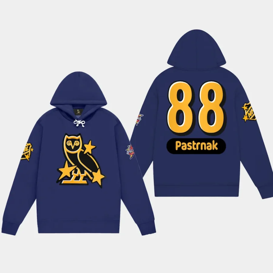 bruins david pastrnak blue ovo 2024 nhl all star pullover hoodie