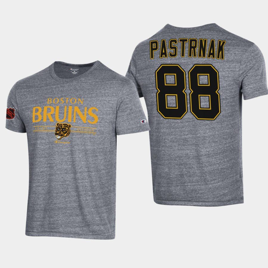 bruins david pastrnak gray tri blend champion t shirt