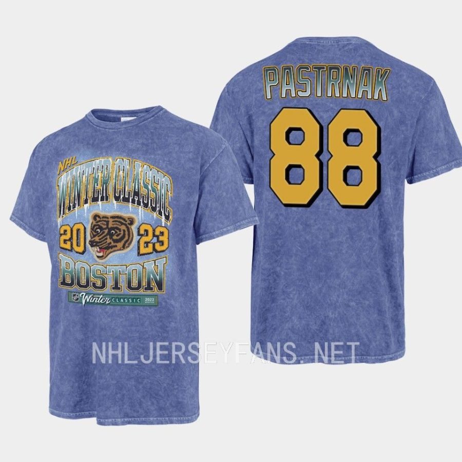 bruins david pastrnak purple vintage tubular 2023 winter classic t shirt