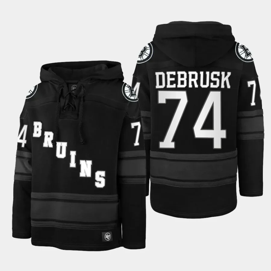 bruins jake debrusk anthracite stadium lights superior lacer hoodie