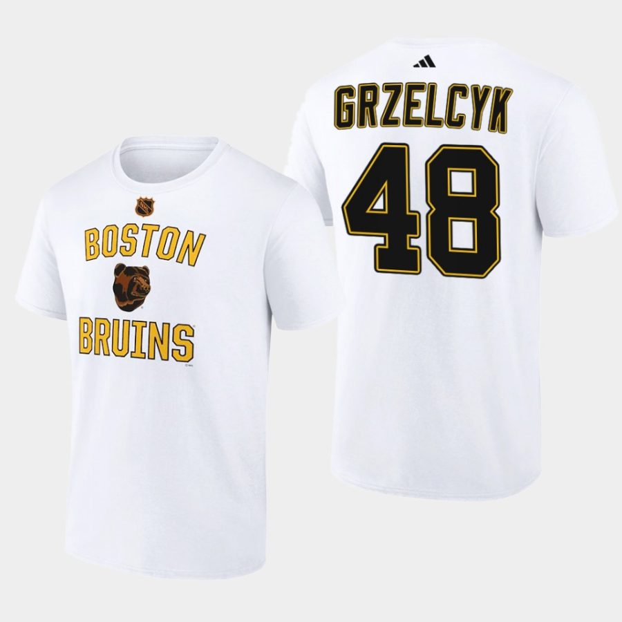 bruins matt grzelcyk white wheelhouse reverse retro 2.0 t shirt