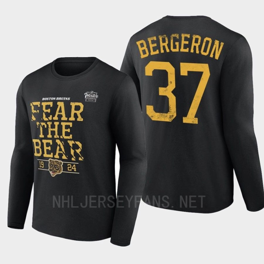 bruins patrice bergeron black 2023 nhl winter classic long sleeve local t shirt