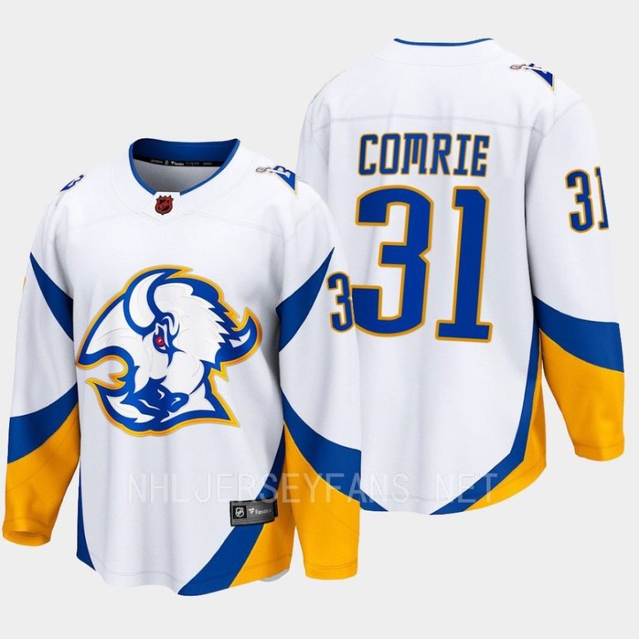 buffalo sabres eric comrie special edition 2.0 2022 breakaway retro jersey white