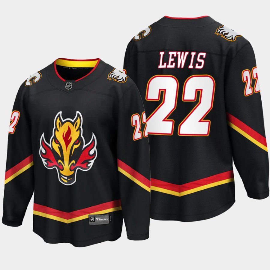 calgary flames trevor lewis alternate 2022 23 breakaway player jersey black