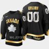 canada custom 20x iihf world junior gold jersey black