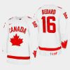 canada hockey connor bedard 2023 iihf wjc one leaf jersey white