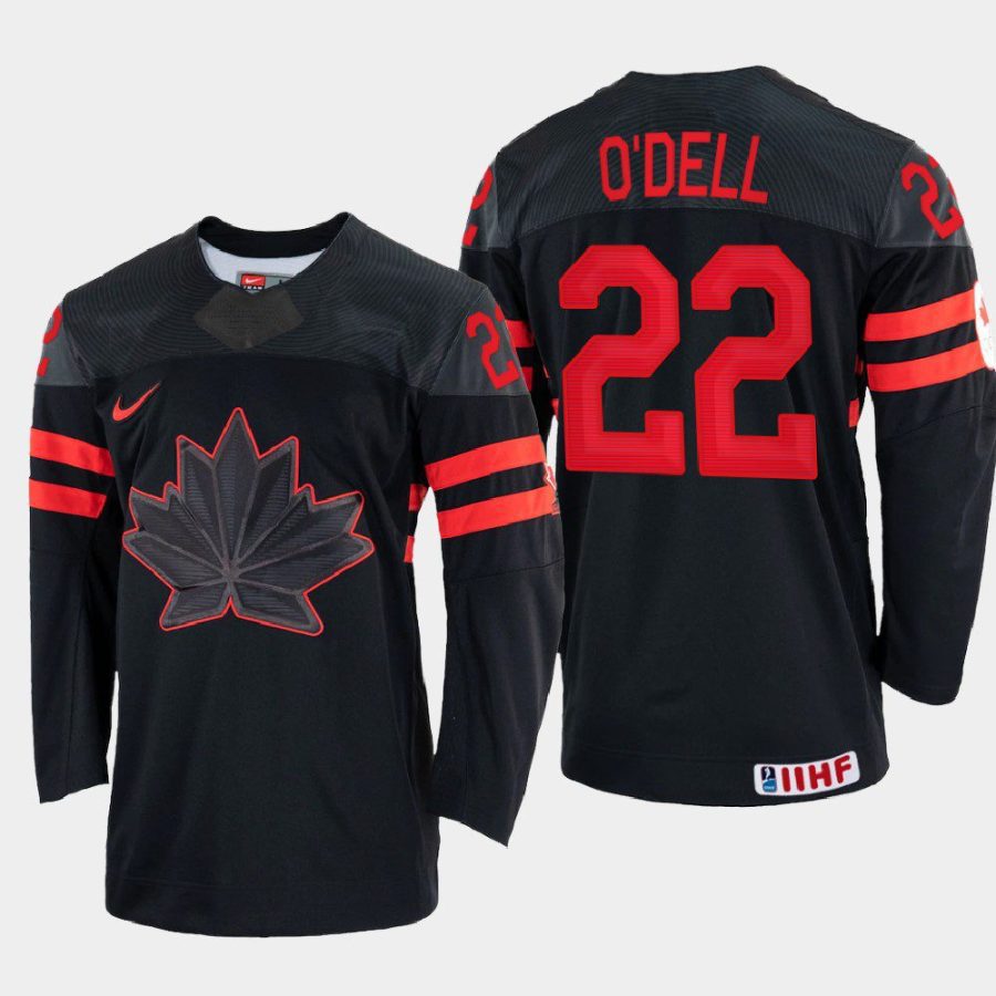 canada hockey eric odell 2022 iihf world championship replica jersey black