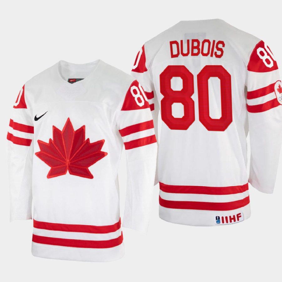 canada hockey pierre luc dubois 2022 iihf world championship home jersey white