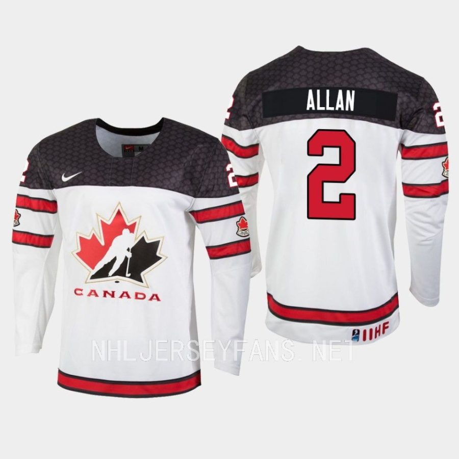 canada nolan allan 2023 iihf world junior championship jersey white