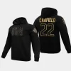 canadiens cole caufield black gold pullover hoodie