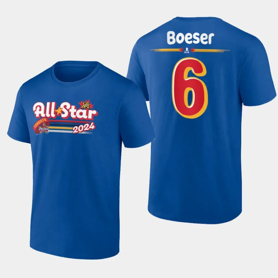 canucks brock boeser royal 2024 nhl all star name number t shirt