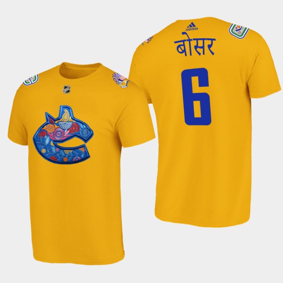 canucks brock boeser yellow diwali night limited t shirt